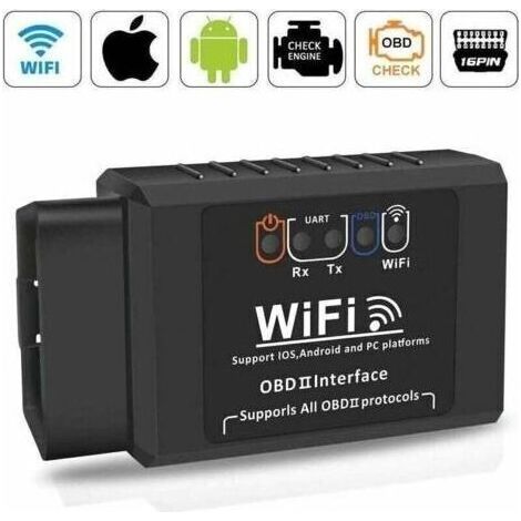 OBD2 Valise Diagnostic Auto, XU, Diagnostic Voiture Prise WiFi OBD Adaptateur Scanner Code de Défaut Multimarque elm327 Outils Diagnostics Système Moteur (1/4)