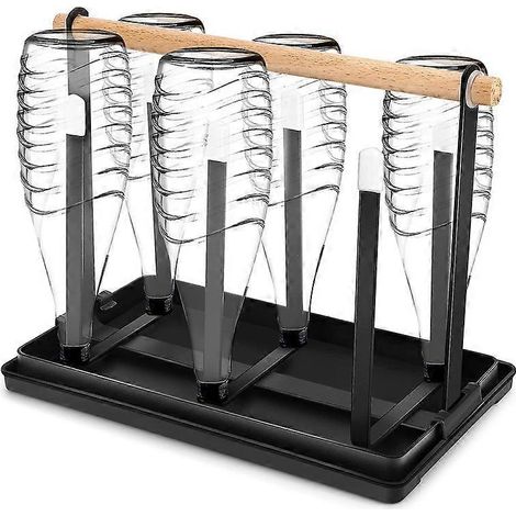 Porte-bouteilles pour machine à soda, support pour 6 bouteilles, égouttoir, bouteilles, égouttoir en métal, bouteilles, cu (1/5)