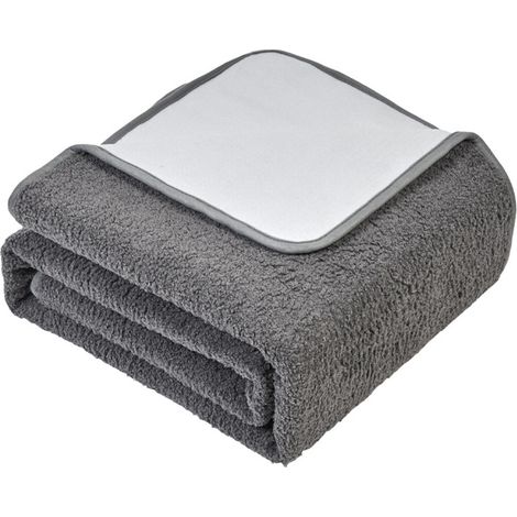 Couverture chauffante électrique en fibre de carbone avec arrêt automatique, 9 niveaux de puissance, déshumidification et télécommande numérique (180 x 150 cm, grise). Dimensions : 180 x 150 cm. (1/4)
