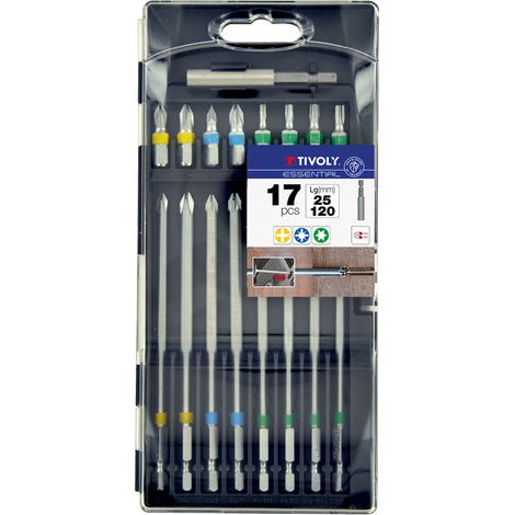 Tivoly • Scatola da 17 Punte per Avvitamento L25 e L120mm