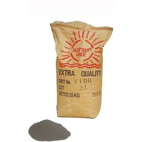 SABBIA CORINDONE BRUNO GRANA 60 SACCO 25Kg ABRASIVA SABBIATURA LTF