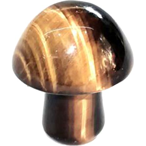 Mushroom - Natural Stone - Polished Mini Ornament - For Desk Home Office Fish Tank Decoration - 1 Piece (1/5)