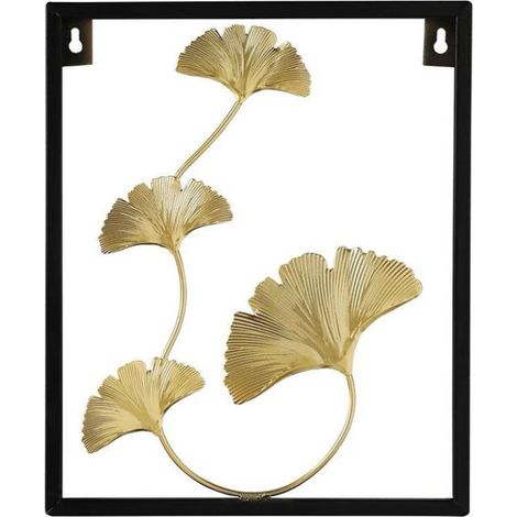 Pendaison de feuilles métalliques, décoration murale, feuilles de ginkgo (1/5)