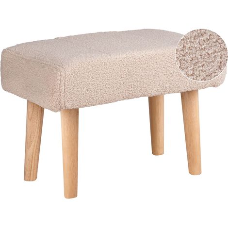 Footstool TAKOMA Boucle Light Beige (1/5)