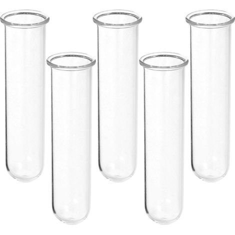 Lot de 5 tubes à essai transparents pour la propagation des plantes, en verre transparent, pour vase hydroponique.-11.00X2.80X2.80CM (1/2)