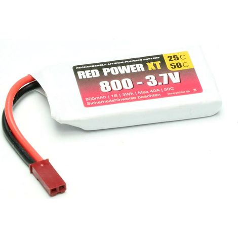 Red Power Pack de batterie (LiPo) 3.7 V 800 mAh 25 C Softcase JST, BEC