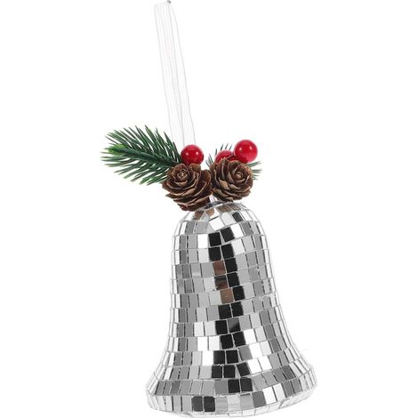 Cloche Disco Décorative Miroir Suspendue pour Fêtes Noël Jardin Anniversaire Décoration Éblouissante avec Boucle Accroche Élégante pour Intérieur Extérieur (1/5)