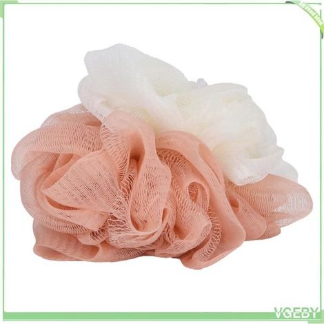 Boule de bain - FAFEICY - Loofah PE+Polyester - Rose - Conception suspendue - Mousse riche (1/5)