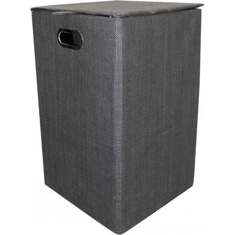 Panier à linge ou rangement gris foncé pliable avec couvercle - LUC (1/4)