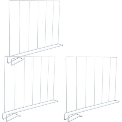 3 pcs Séparateurs Placards Armoires, Separateurs d'armoire en Métal, pour la Cuisine la Bibliothèques la Maison-Fei Yu (1/3)