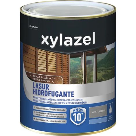 XYLAZEL protector hidrofugante mate gris 0.750l , Protector hidrofugante de madera Xylazel Protector de madera al agua en color gris mate Indicado para proteger y decorar s (1/3)