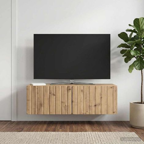 vidaXL Wall-Mounted TV Cabinet 98 x 31 x 30 cm Artisan Oak (1/5)