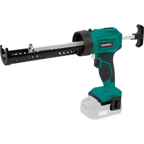 Vonroc – Pistolet à calfeutrer sans fil 20V – Force d'extrusion 1,18 kN – Système anti-goutte – Vitesse variable 1-4 mm/s – Compatible cartouches 290-310 ml (1/3)