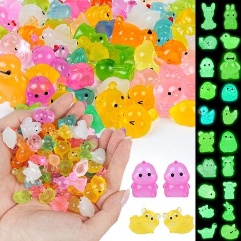 Mini Animaux Lumineux en Résine Plusieurs Styles Petites Figurines d'animaux Lumineux pour Jardin Micro-Paysage Bonsaï Aquarium Décoration de Maison de Poupée (1/5)