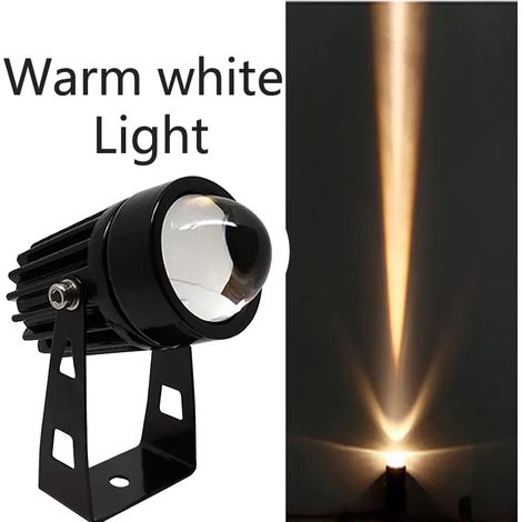 Projecteur mural LED extérieur (blanc chaud - 5 W) 5 W, 9 W, 12 W pour éclairage paysager, 110 V, 220 V, couleurs rouge, vert, bleu, RGB, télécommande, étanche, faisceau unique (1/5)