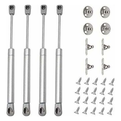 4 Stück Gasfeder, 80 N, hydraulische Gasfeder, Möbel, Schranktürheber, für Schränke, Bücherregale, Möbel (4, 80 N) (1/4)