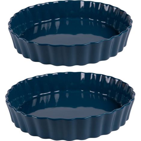 Table Passion - Set de 2 tourtières Bleu 24,5 et 28 cm