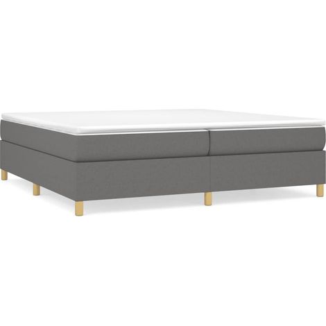 Maison Exclusive - Struttura Letto a Rete a Molle Grigio Scuro 200x200 cm Tessuto