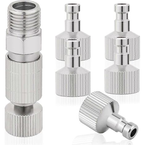 Raccord de déconnexion rapide pour aérographe, 6 pièces, adaptateurs mâles et femelles 1/8 po pour aérographe (1/5)
