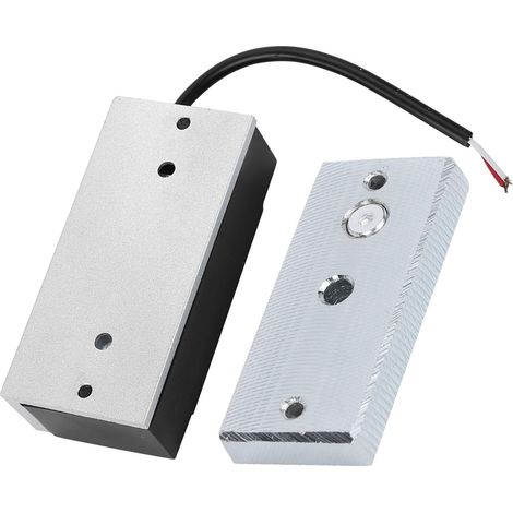 Serrure porte magnétique électrique, Serrure électromagnétique 60KG Contrôle d'accès Électronique Métal Verrou de Porte simple de la porte 12V (132LB), pour système de contrôle d'accès (1/5)
