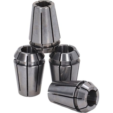 4-Backen-Futter, Satz mit 4 Spannzangen aus hochkohlenstoffhaltigem Stahl, starker Halt, zum Fräsen und Drehen, Präzisionswerkzeug. (1/5)