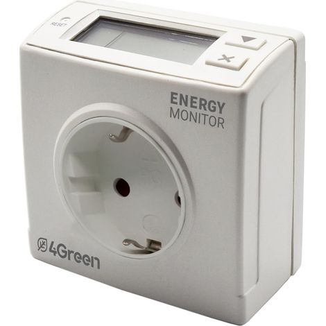 Compteur d'Énergie Électrique à Prise, Mesure Consommation Électrique avec Prise Schuko, Idéal pour Suivre la Consommation des Appareils, Blanc (1/5)