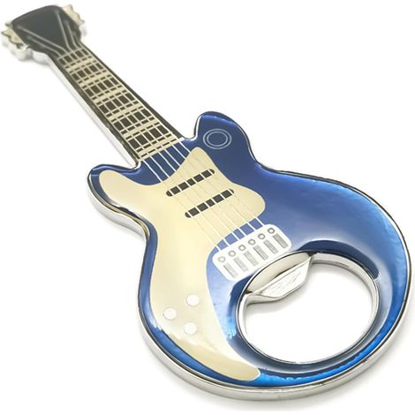 Décapsuleur en Forme de Guitare avec Aimant, Mini Décapsuleur en Métal Facile à Transporter pour Capsules de Bouteilles, Ouvreur de Bouteille de Bière pour Maison, Hommes, Pub (1/5)