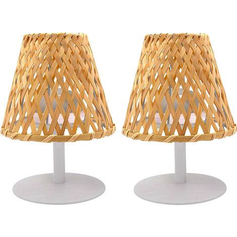 Juego de 2 lámparas de mesa inalámbricas H26CM IBIZA