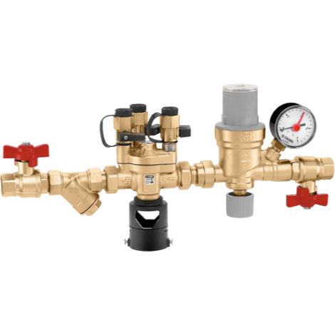 Caleffi – Groupe de remplissage automatique 574000 – Disconnecteur type BA – Filtre Y – Vanne d'arrêt – Plage de réglage 0,2-4 bar