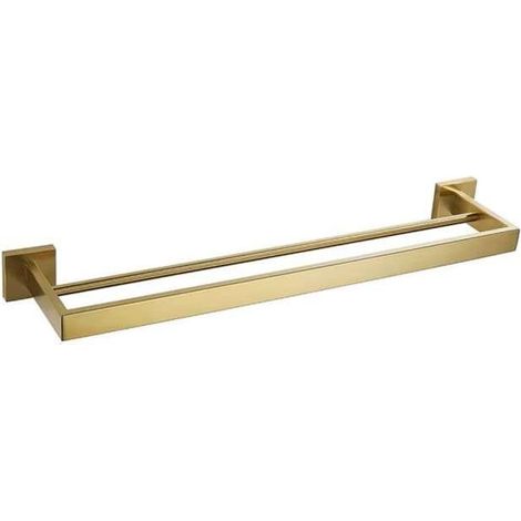 Double barre porte serviette or brossé, Pétra (1/4)