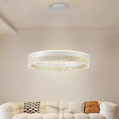 1 Suspension LED Anneau 36W Dimmable Acrylique Fer Hauteur Réglable Salon Salle À Manger (1/5)