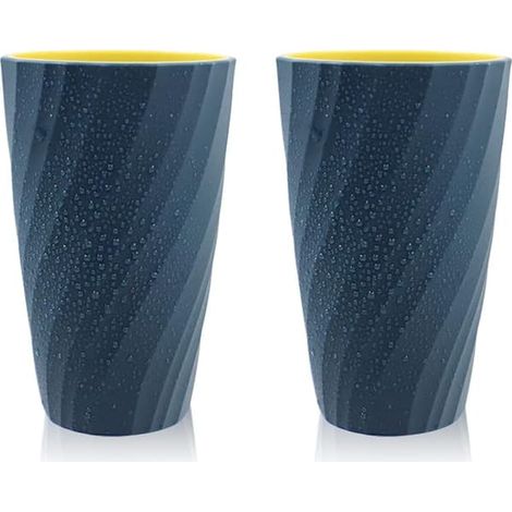2-pack Unbreakable Toothbrush Mug Bathroom Mug, Soft and Durable, Bathroom Mug Toothbrush Mug Toothbrush Holder Dblue (1/5)
