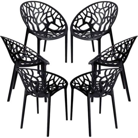 Packs Sillas Jardín - Pack 6 Sillas Nido - Negro (1/5)