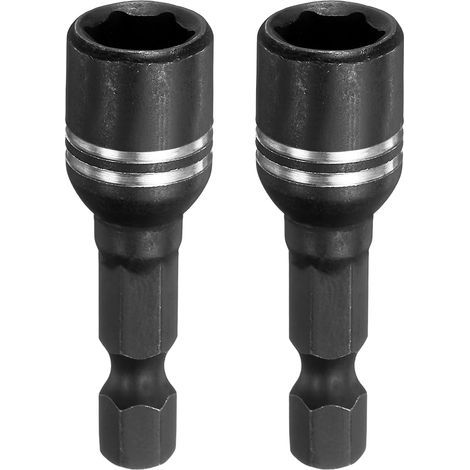 2-piece set: magnetic screwdriver, 8mm electric drill bit, socket wrench, black (1/5)