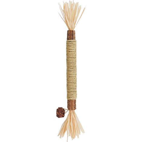 Lot de 3 bâtonnets à mâcher à l'herbe à chat en forme de vigne argentée naturelle pour le nettoyage des dents des chatons (1/4)