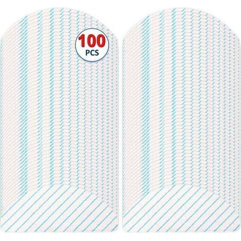 (100 Pièces) N10 Tampons de vadrouille jetables pour ECOVACS , XU,DEEBOT OZMO N10/ N10 Plus/ T8/ T8+/ T8 AIVI/ T9/ T9 MAX Lingettes asp (1/4)