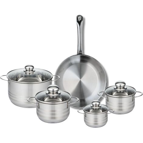 Ensemble de 1 Poêle de cuisson 28 cm et 4 faitouts 12, 14, 16 et 20 cm Elo Profi Brillant (1/5)