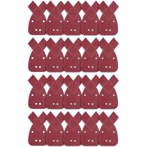 20 Pièces Feuilles Abrasives Triangles Feuilles de Ponçage 80 Grain Mouse Sanding Sheet Papier Abrasif pour Detail Palm Sander (1/5)