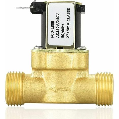 Électrovanne magnétique en laiton 220 V normalement fermée, pour la commande d'eau. (1/5)