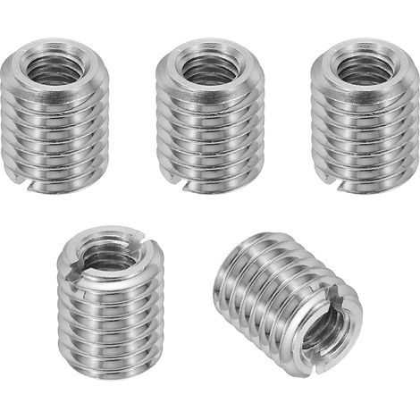 Insert Fileté Adaptateurs de Filetage de Réduction en Acier Inoxydable 316, 5 Pcs M10 x 1.5 Mâle vers M6 x 1 Femelle Écrou d'Insertion de Réparation, Fixateur 12mm (1/5)