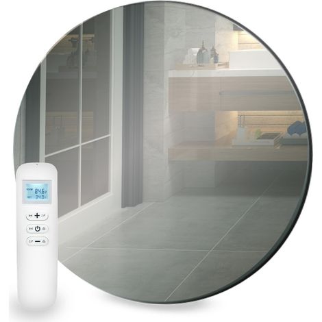 Mirrorstone 320W Round Mirrored Wi-Fi Infrared Heating Panel - Electric Panel Heater-Wall Mounted (1/5)