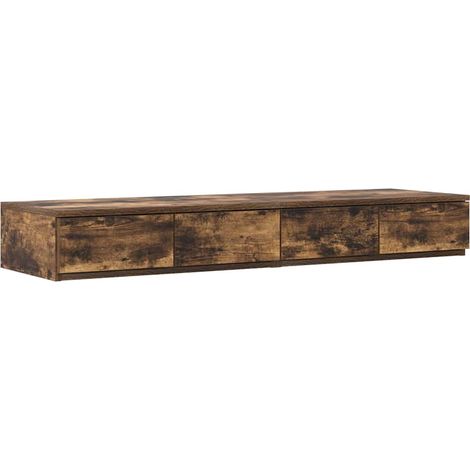 Maison Exclusive - Cajones de cama con cajón Roble ahumado 120 x