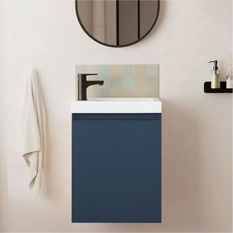 LISA schwarzer Waschbeckenschrank + Wasserhahn
