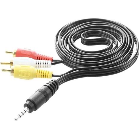 Câble AV - SODIAL - 1.5m - 3.5mm Jack - 3 RCA Male - Réduction des interférences