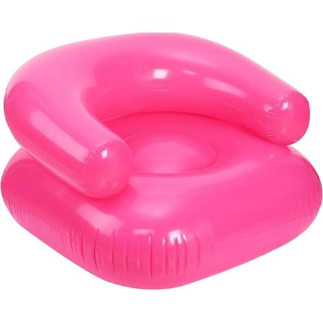 Fauteuil gonflable en PVC rose, chaise gonflable avec support dorsal, chaise gonflable compacte pour la maison, le jardin, le camping et les fêtes (1/5)
