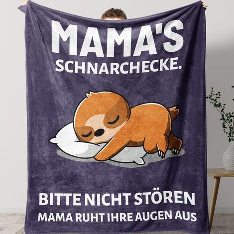 Kuscheldecke für Mama, Geschenk für Geburtstag, Weihnachten, Muttertag, Dunkelblau (1/5)