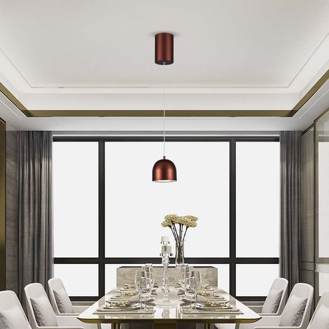 V-TAC LED Pendelleuchte 8,5W Ø10160cm Verstellbar Warmweiß Touch Kupfer (1/5)