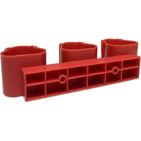 Support de rangement pour batterie et outils - Installation facile des batteries - Support fixe pour menuisiers Milwaukee-Battery Hanger Red (1/5)