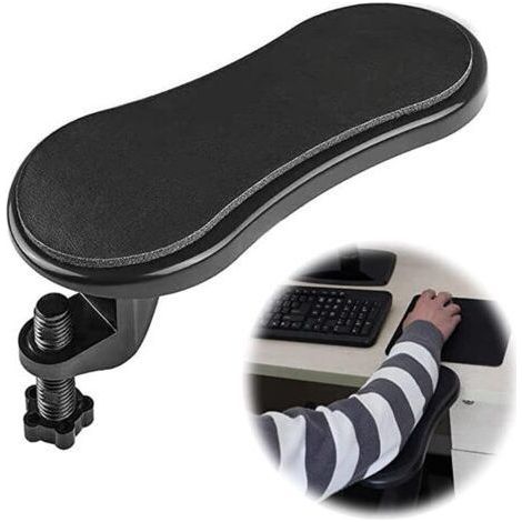 Computerarmlehne für Schreibtisch, verstellbare ergonomische Handgelenkauflage für Tastatur, drehbare Armlehnenverlängerung für Tisch, Bürostuhl (Farbe: Schwarz, Größe: 1 Stück) (1/5)