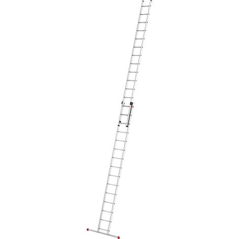 Echelle coulissante à main 2 plans 2x15 échelons en aluminium 7,6m/8,4m Hailo ProfiStep Duo